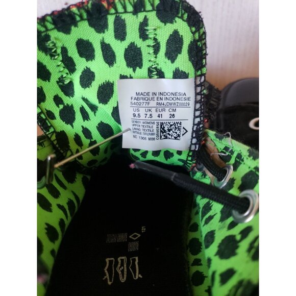 Converse All Star Chuck Taylor Sneakers Womens 9.5 Double Tongue Black Cheetah - Picture 12 of 12